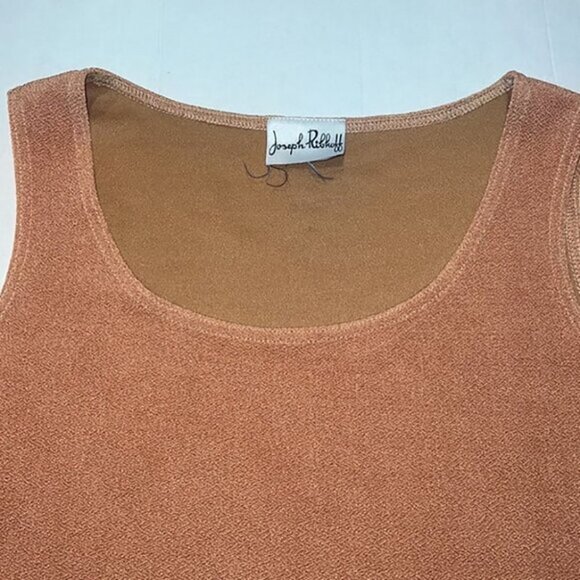 JOSEPH Ribkoff camel sleeveless top size Large / 12 - Picture 2 of 7